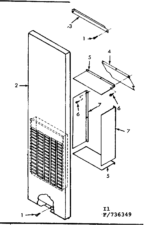 Kenmore 867736349 wall register kit diagram