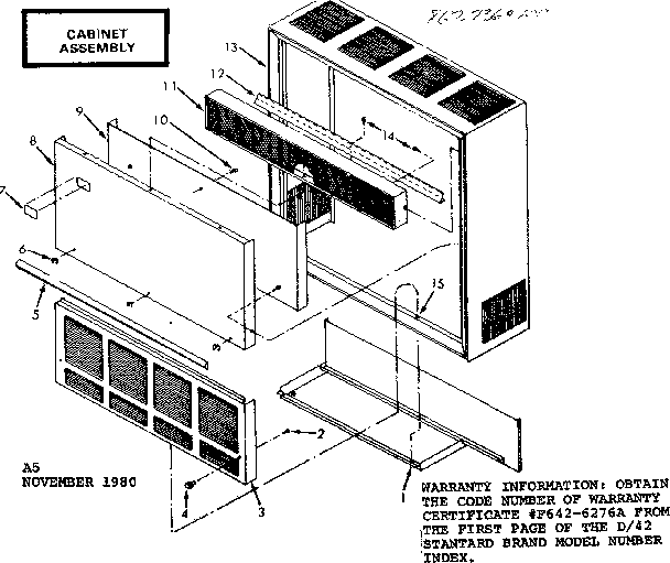 Kenmore 8677364100 cabinet assembly diagram