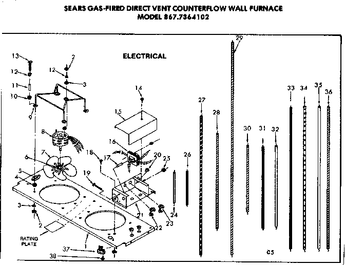 Kenmore 8677364102 electrical diagram