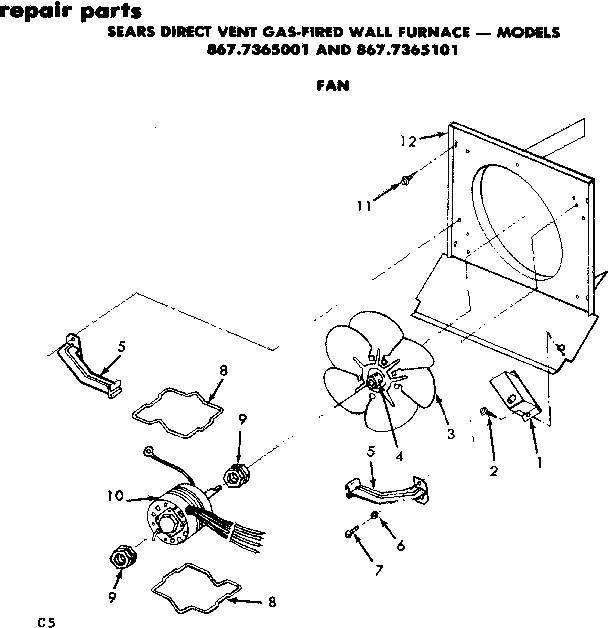Kenmore 8677365101 fan diagram
