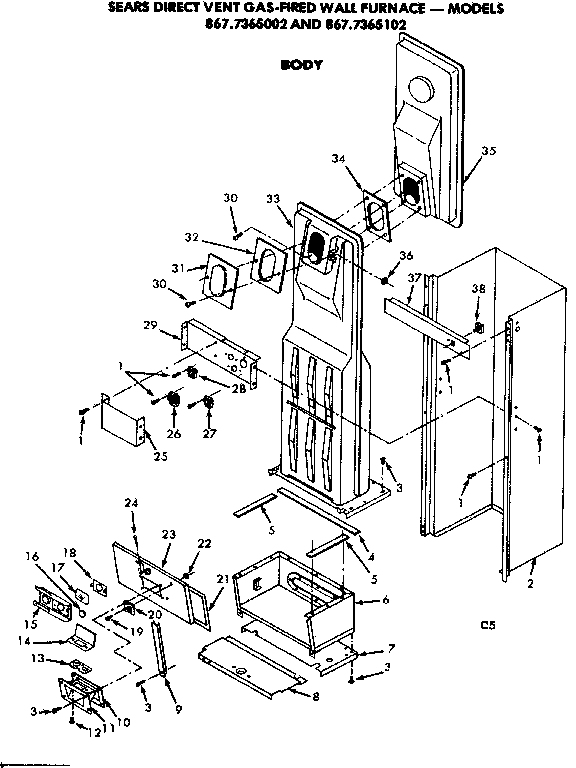 Kenmore 8677365002 combustion chamber diagram