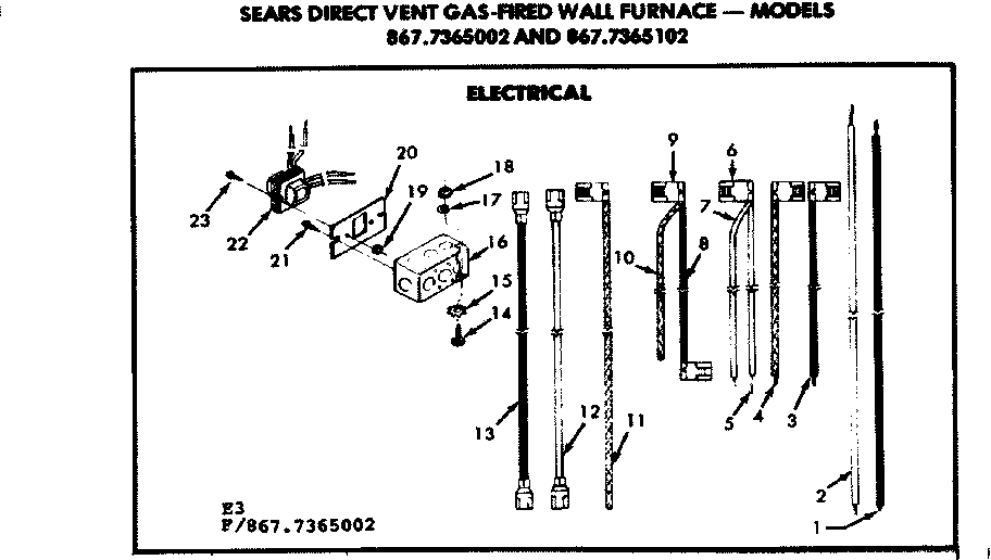 Kenmore 8677365002 electrical diagram