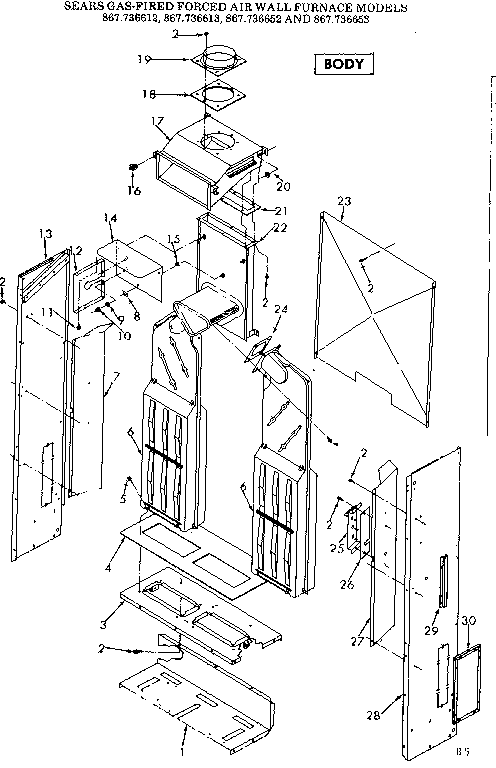 Kenmore 867736612 body diagram
