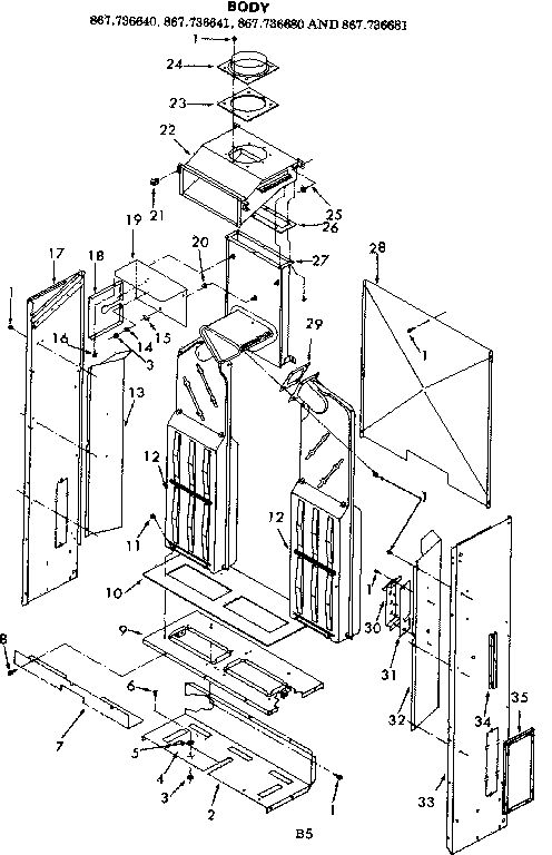 Kenmore 867736680 combustion chamber diagram
