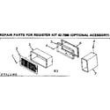 Kenmore 867736680 register kit 42-7368 diagram