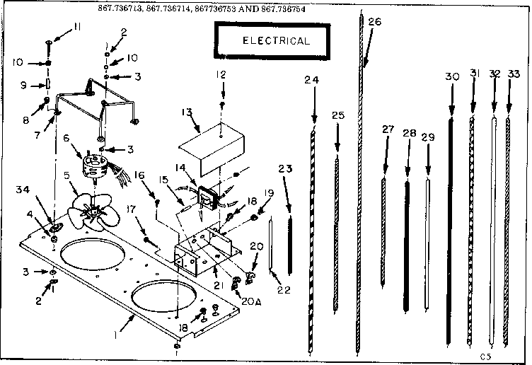 Kenmore 867736754 electrical diagram
