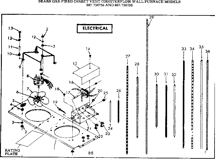 Kenmore 867736736 electrical diagram