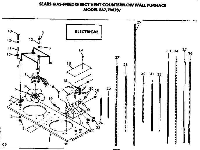 Kenmore 867736737 electrical diagram