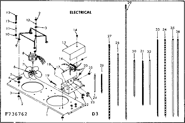 Kenmore 867736763 electrical diagram