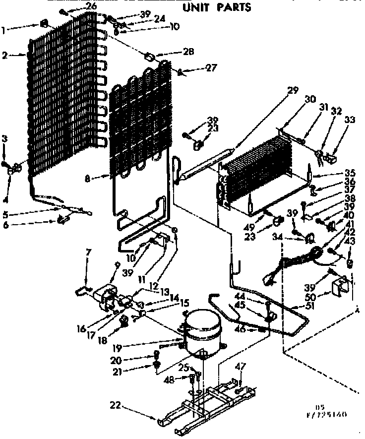 Kenmore 106725140 unit parts diagram