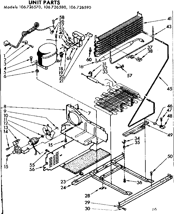 Kenmore 106726590 unit parts diagram