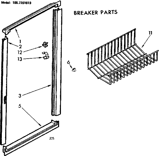 Kenmore 1067281610 breaker parts diagram