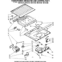 Kenmore 1068134770 compartment separator and control parts diagram