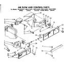 Kenmore 1068139311 air flow & control parts diagram