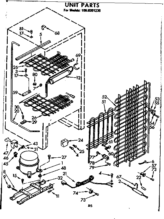 Kenmore 1068201230 unit parts diagram