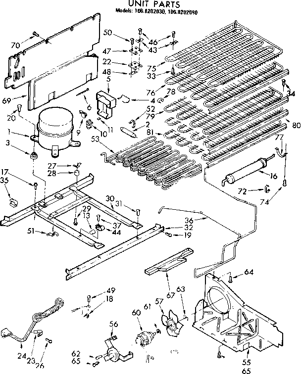 Kenmore 1068202030 unit parts diagram