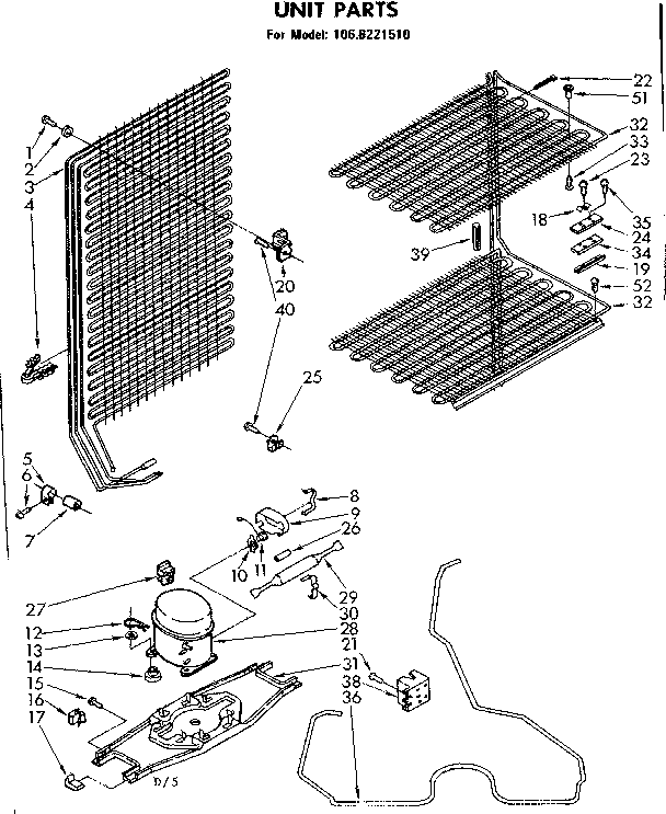 Kenmore 1068221510 unit parts diagram