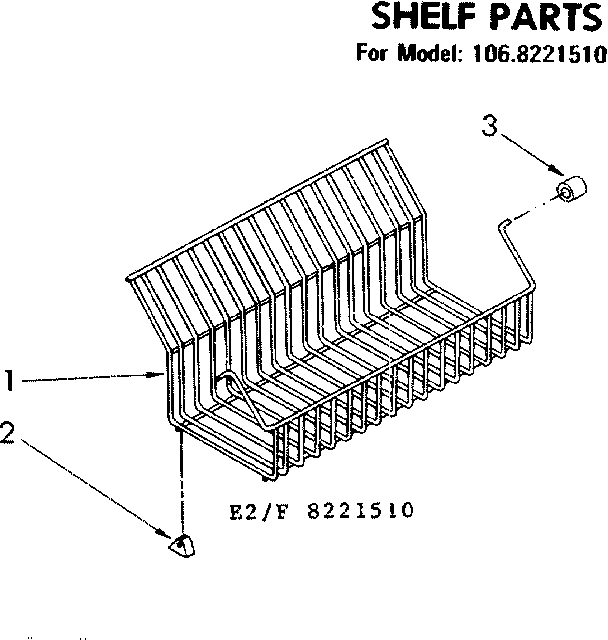 Kenmore 1068221510 shelf parts diagram
