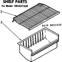 Kenmore 1068221530 shelf parts diagram