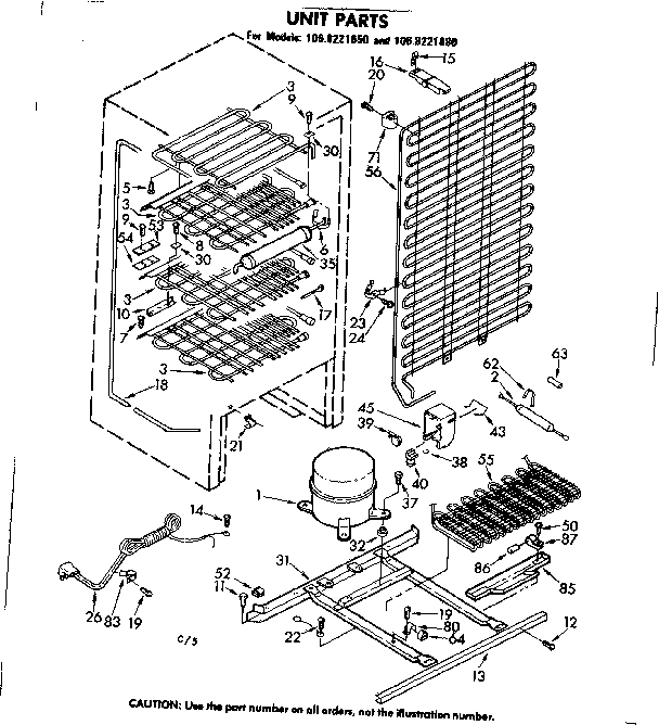 Kenmore 1068221650 unit parts diagram