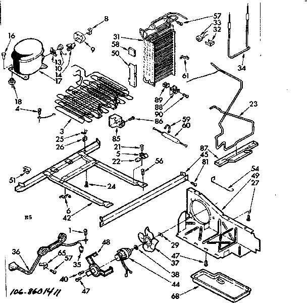 Kenmore 1068601481 unit parts diagram