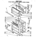 Kenmore 1068605942 door parts diagram