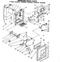 Kenmore 1068610911 dispenser front parts diagram