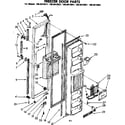 Kenmore 1068610911 freezer door parts diagram