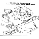 Kenmore 1068610911 air flow and control parts diagram