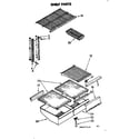 Kenmore 1068627360 shelf parts diagram