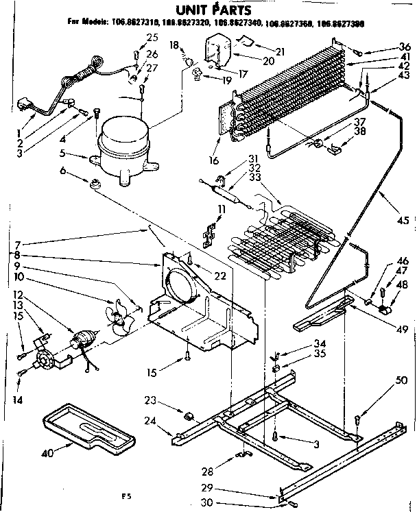 Kenmore 1068627320 unit parts diagram