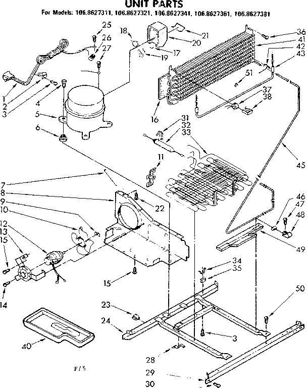 Kenmore 1068627321 unit parts diagram