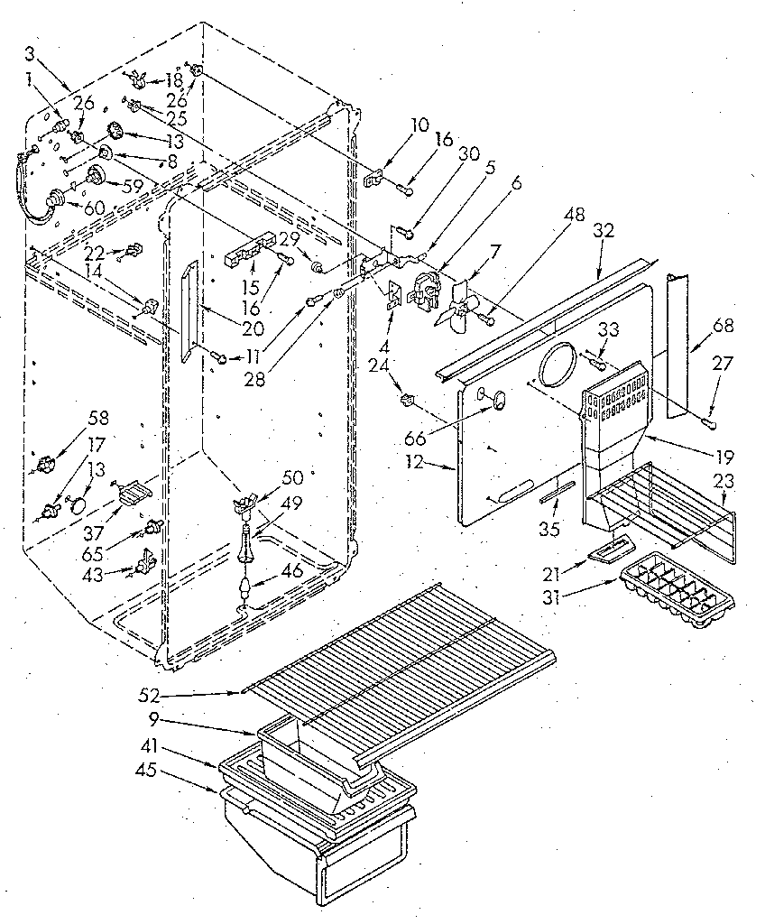 Kenmore 1068627630 liner parts diagram