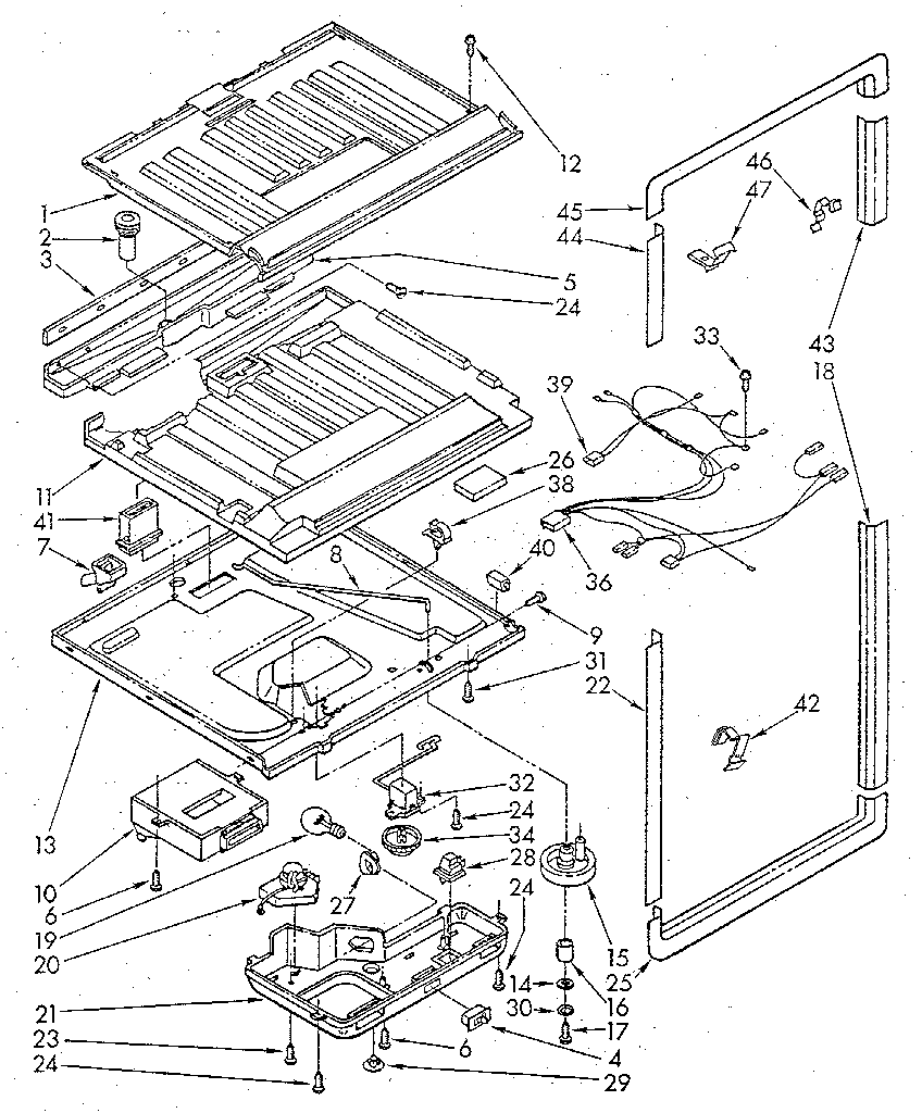 Kenmore 1068627630 compartment separator & control parts diagram