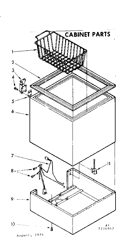 Kenmore 198714062 cabinet parts diagram