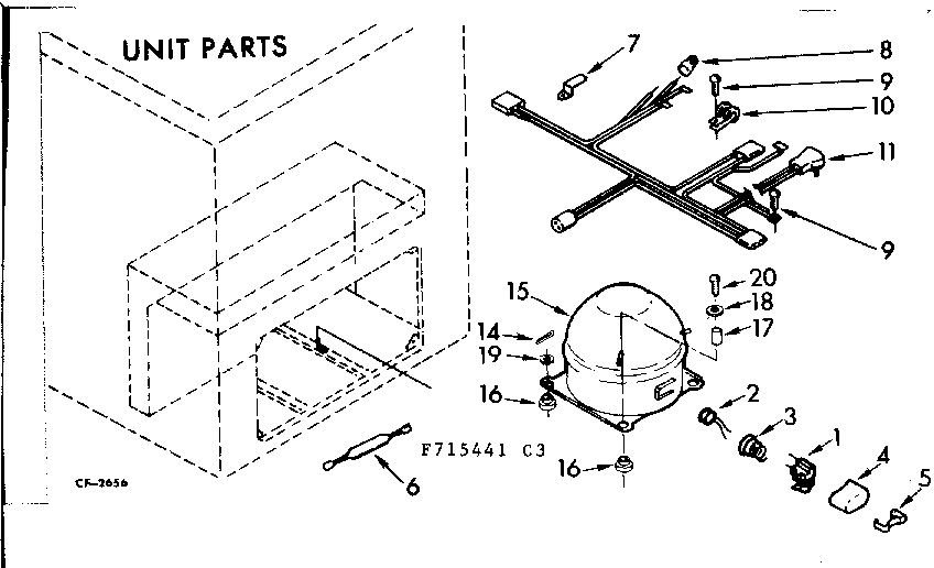 Kenmore 198715441 unit parts diagram