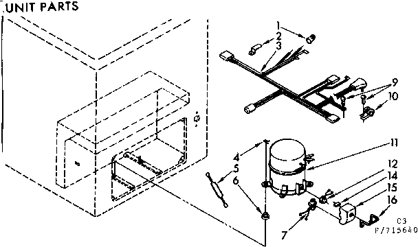 Kenmore 198715640 unit parts diagram