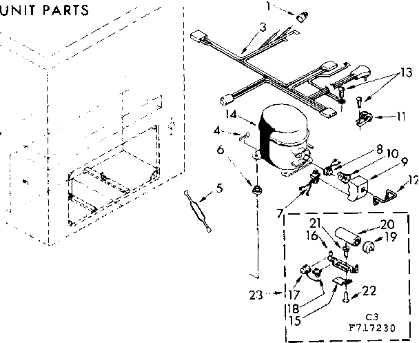 Kenmore 198717230 unit parts diagram