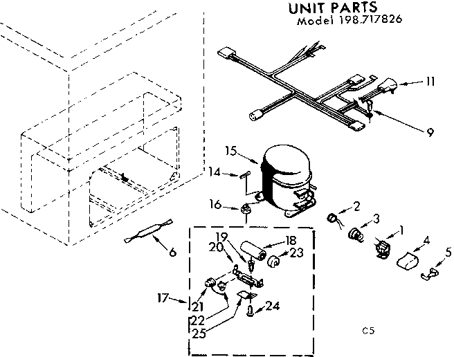 Kenmore 198717826 unit parts diagram