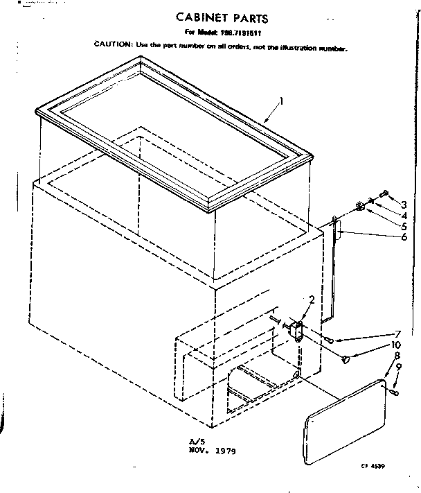 Kenmore 1987191511 cabinet parts diagram