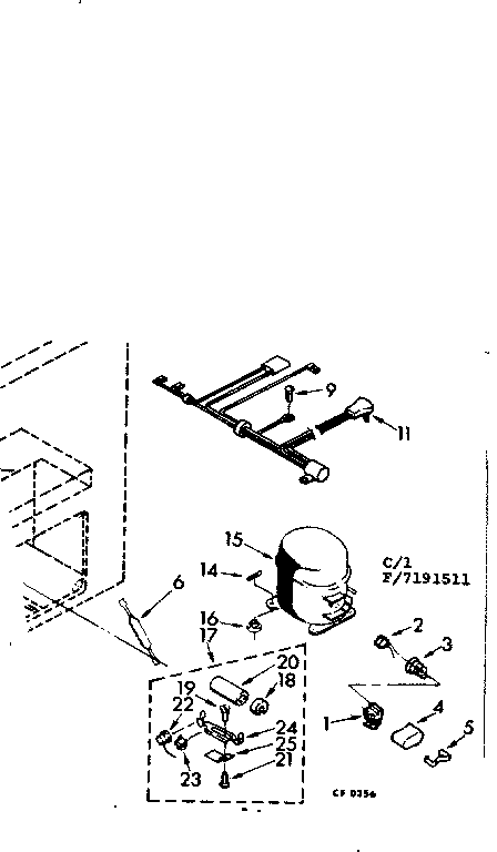 Kenmore 1987191511 unit parts diagram