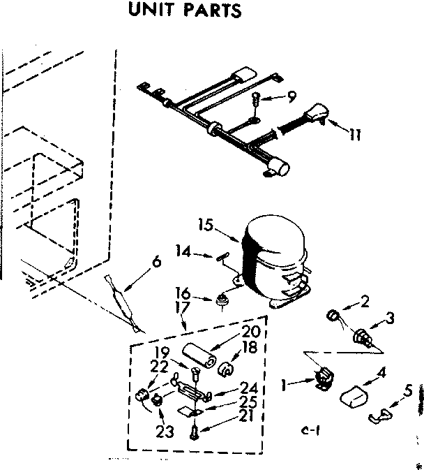 Kenmore 1987191550 unit parts diagram