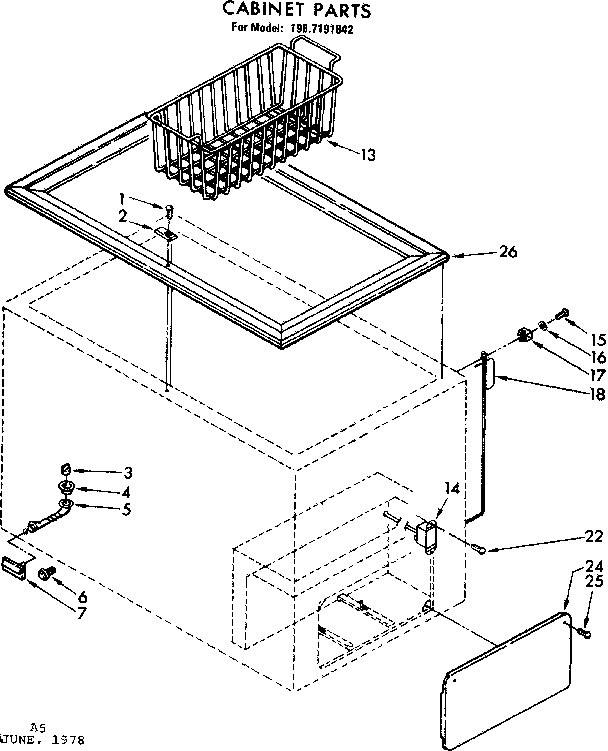 Kenmore 1987191842 cabinet parts diagram