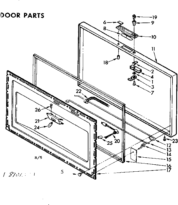 Kenmore 1988101530 door parts diagram