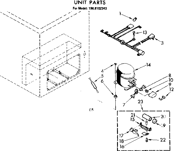 Kenmore 1988102340 unit parts diagram