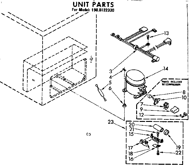 Kenmore 1988122330 unit parts diagram