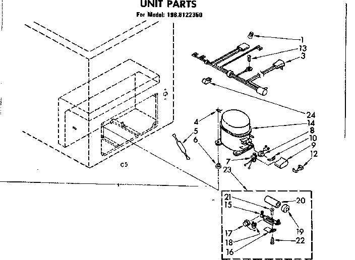 Kenmore 1988122350 unit parts diagram