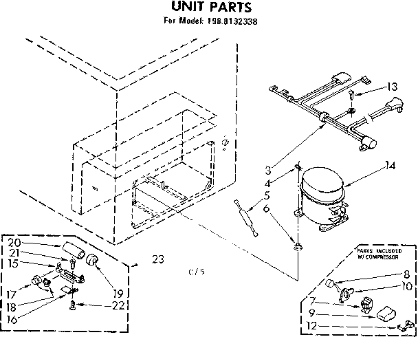 Kenmore 1988132338 unit parts diagram