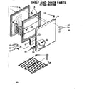 Kenmore 1988210980 shelf and door parts diagram