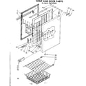 Kenmore 1988220983 shelf and door parts diagram
